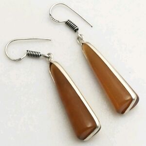Smoky Quartz Gemstone 925 Sterling Silver Handmade Drop Dangle Earrings